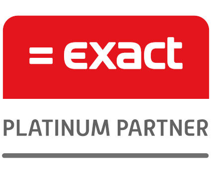 Het Exact Platinum Partner logo dat Advisie nu mag plaatsen.